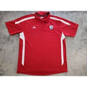 ADIDAS POLO FUB SHIRT MEN SZ XL RED